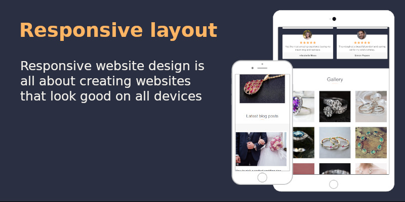 Responsive Jewelry Landing Page Template - Features Image 1