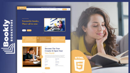 Bookly Bookstore and Publisher Landing Page Template - Features Image 1