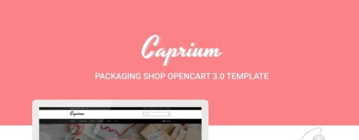 Caprium - Packaging Shop OpenCart Template - Features Image 1