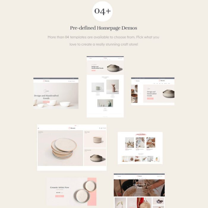 Creamic - Handcrafted Store Shopify Theme - Features Image 1