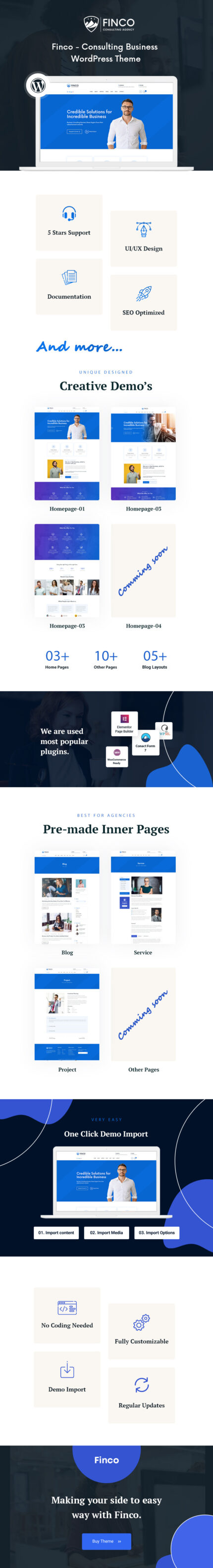 Finco - Consulting Business WordPress Theme - Features Image 1