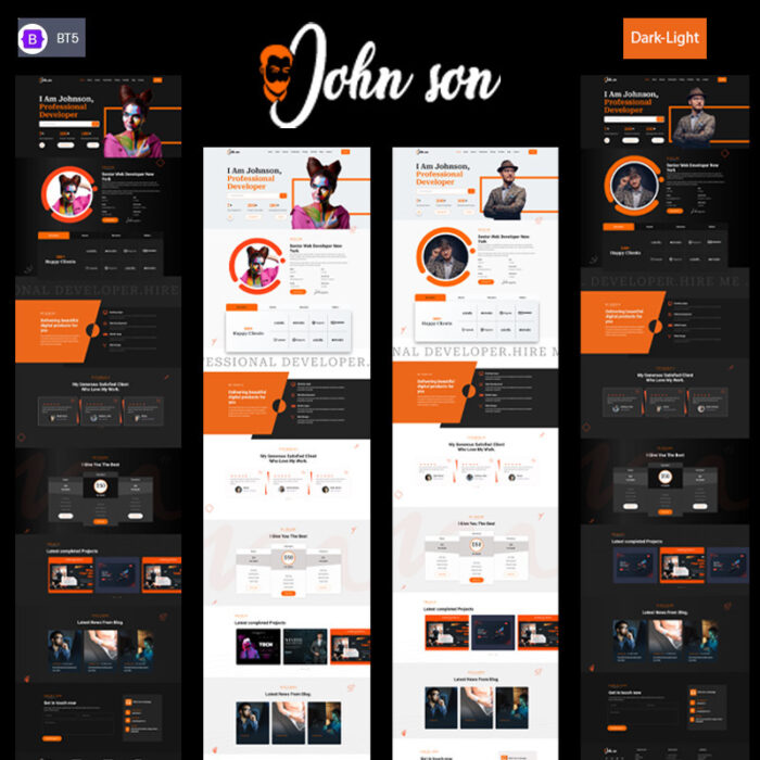 Johnson - Personal Portfolio Html5 Template - Features Image 1