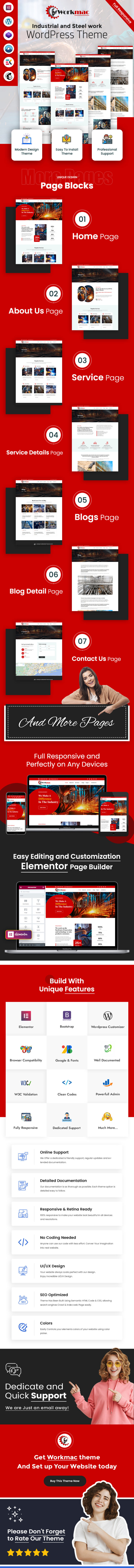 Workmac - Industrial and Steel work WordPress Theme - Features Image 1