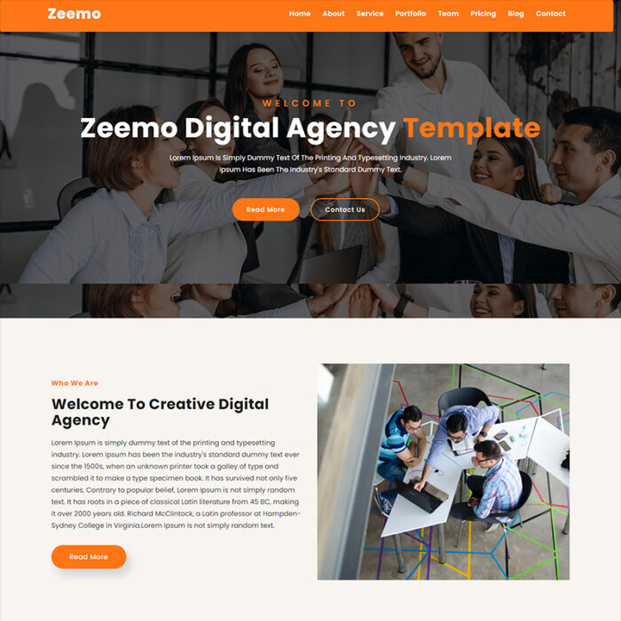 Zeemo Digital Agency HTML5 Landing Page Template - Features Image 1