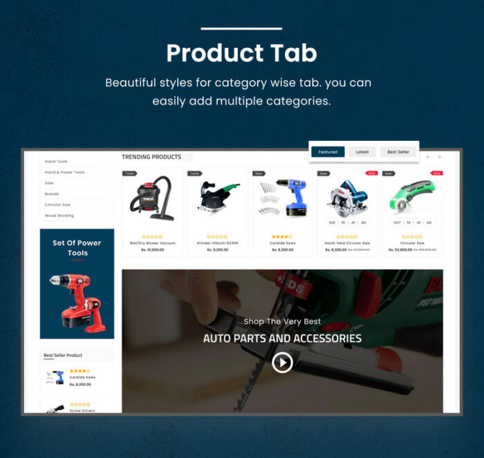 Toolza - Mega Parts Shopify 2.0 Premium Responsive Theme - Features Image 8