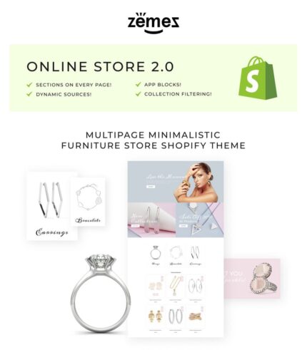 Newelise - Jewelry Elegant Minimalistic Shopify Theme - Features Image 1