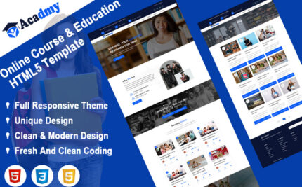 Acadmy – Online Course And Education HTML5 Template - Features Image 1