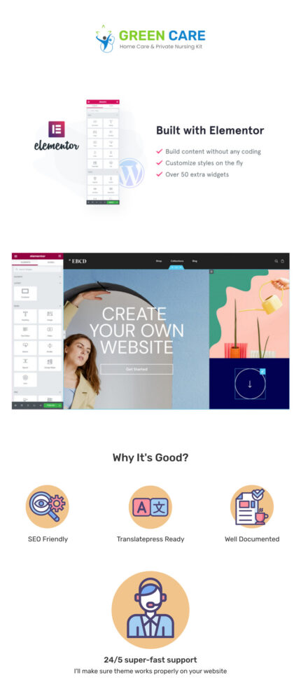 Green Care - Home Care & Private Nursing WordPress Elementor Template - Features Image 1