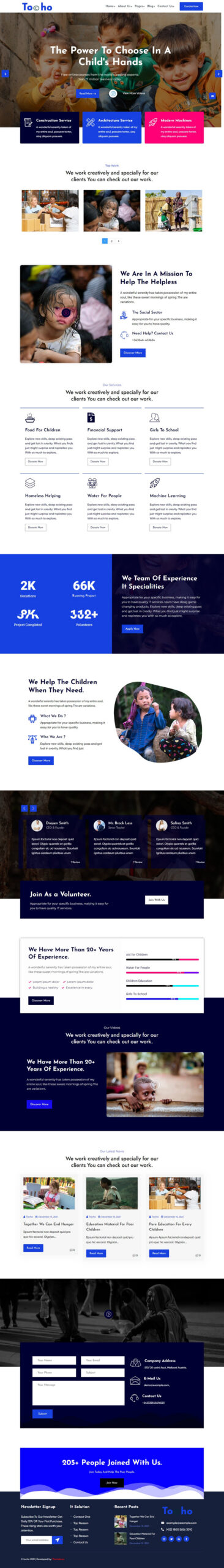 Tocho - Charity & Nonprofit WordPress Theme - Features Image 1