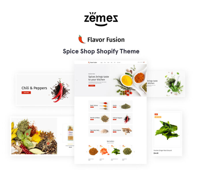 Flavor Fusion - Responsive Spice Shop Online Store 2.0 Shopify Theme - Features Image 1