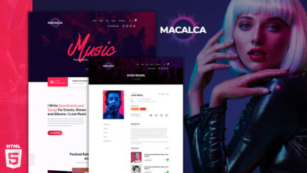 Macalca Music Enthusiast HMTL5Website Template - Features Image 1