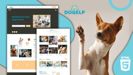 Dogelp Animal Dog Shelter Landing Page Website Template - Features Image 1