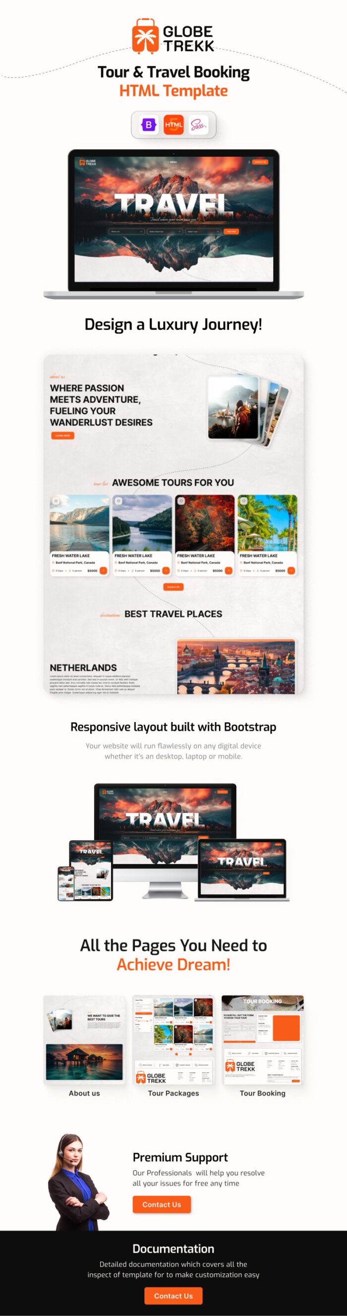 Global Trekk - Tour & Travel Agency Booking HTML Website Template - Features Image 1