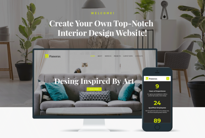 Panorax - Interior Design Multipurpose Modern WordPress Elementor Theme - Features Image 1