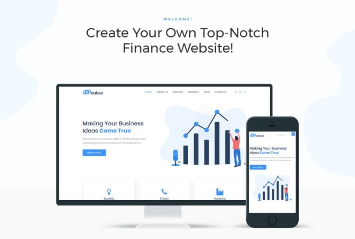 Peakex - Finance Multipurpose Infographic WordPress Elementor Theme - Features Image 1