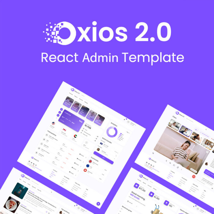 Oxios 2.0 - Next Generation React Template - Features Image 1