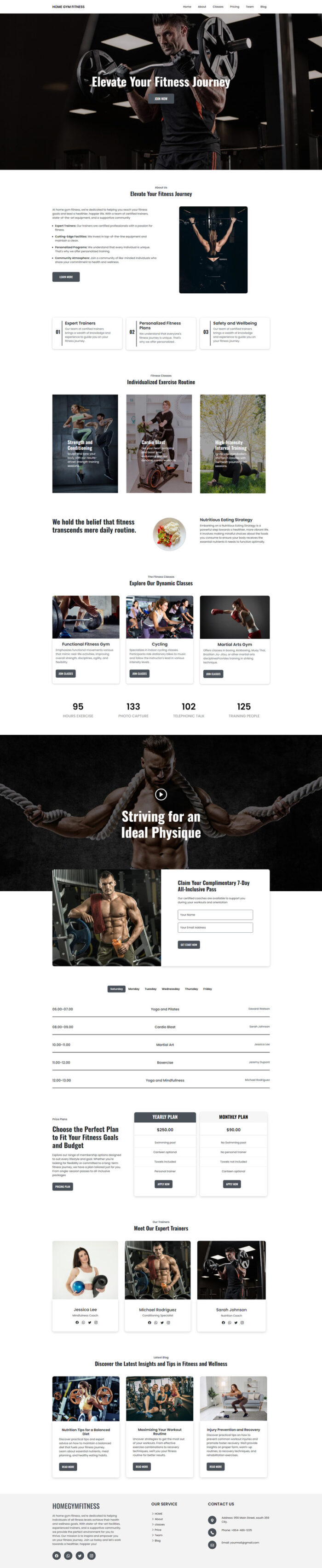 Home Gym Fitness Landing Page Template - Features Image 1