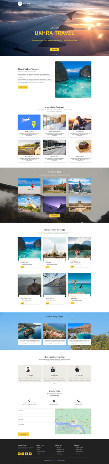 Ukhra travel - Landing Page Template - Features Image 1