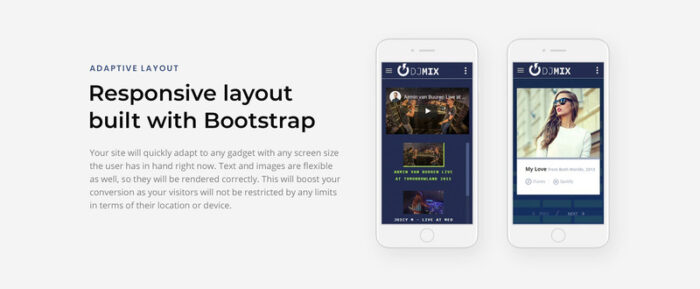 JD Mix - Music Festival Creative HTML Bootstrap Landing Page Template - Features Image 6