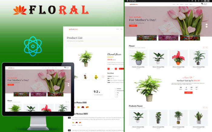 Floral - Flower Shop Ecommerce React Template - Features Image 1