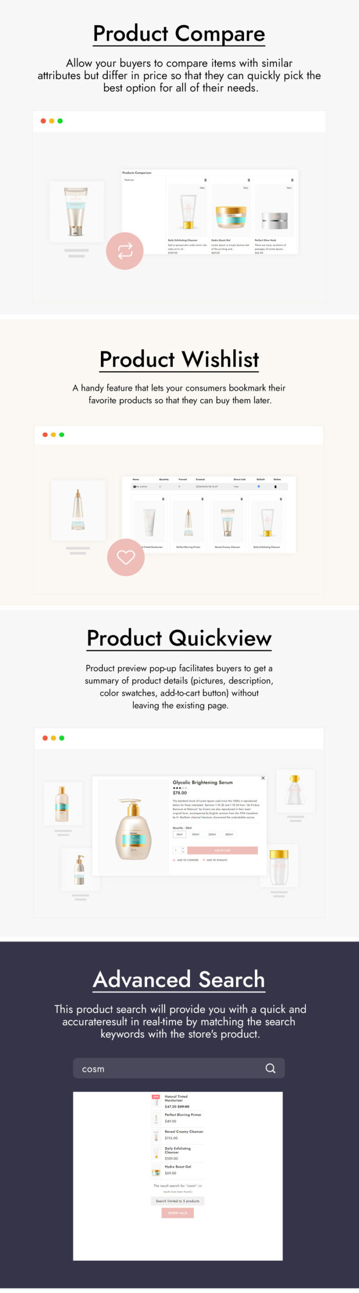 Cosmelaxe - Cosmetics and Beauty Shop PrestaShop theme - Features Image 3