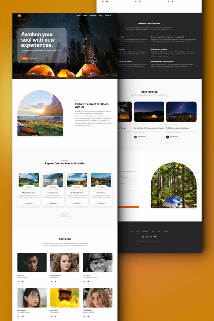 Campify - Camping HTML Landing Page Template - Features Image 1