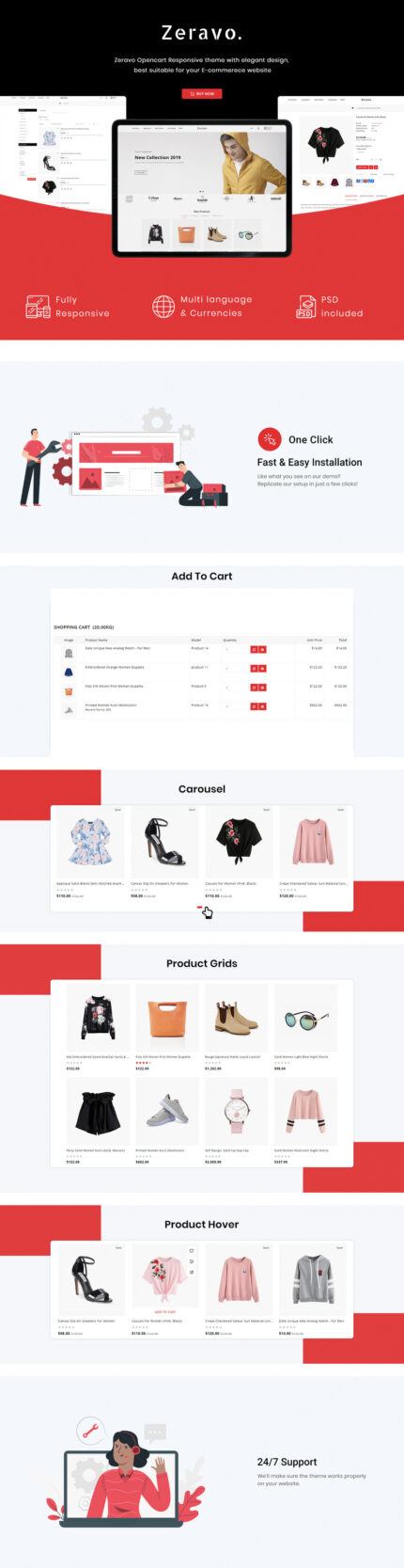 Zeravo - Fashion Responsive OpenCart Template - Features Image 1