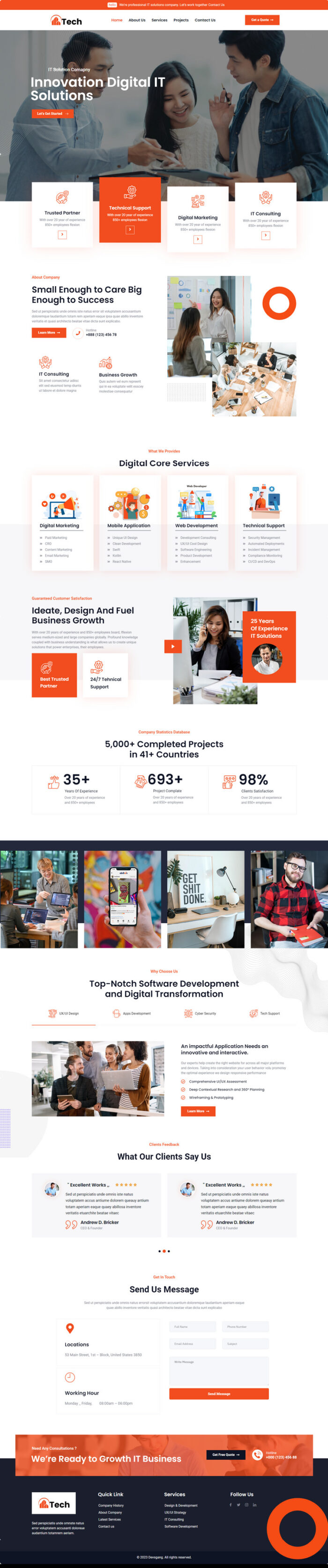 Otech - A Creative IT Tech Company WordPress Elementor Theme - Features Image 1