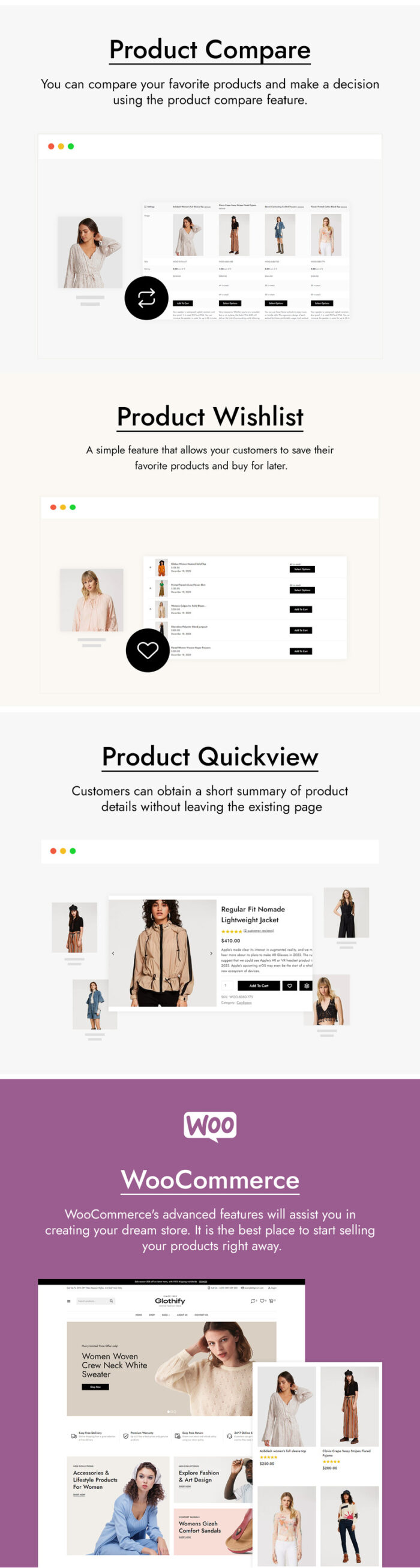 Glothify - Fashion and Apparel Store WooCommerce Theme - Features Image 4