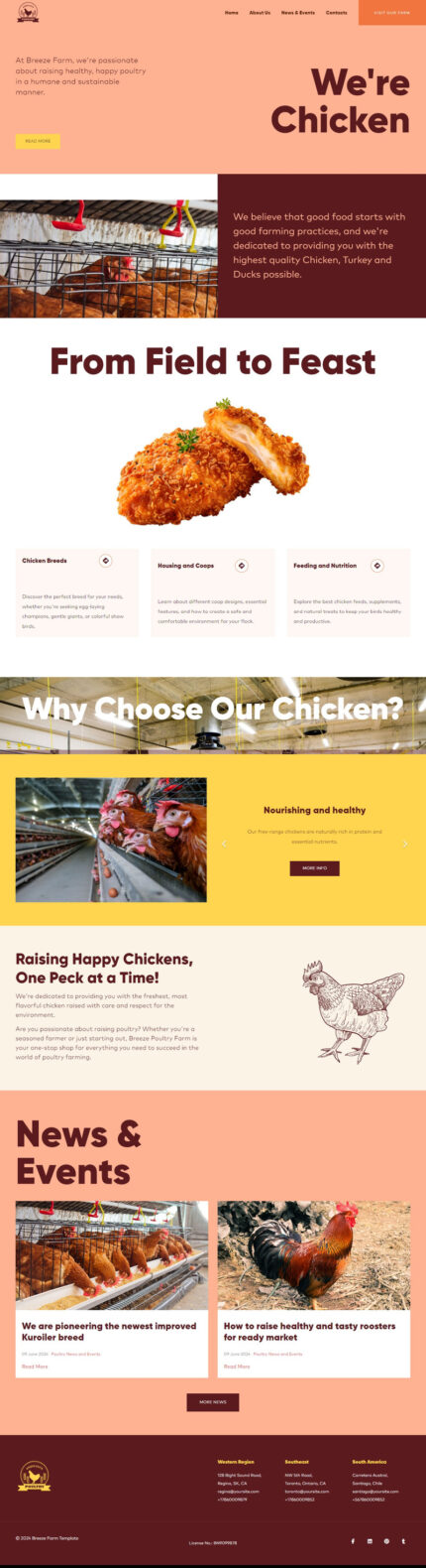 Breeze Farm Agricultural and Poultry Joomla Template - Features Image 1