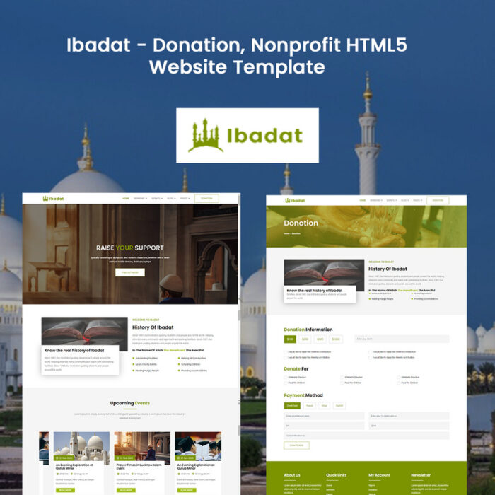 Ibadat - Donation, Nonprofit HTML5 Website Template - Features Image 1