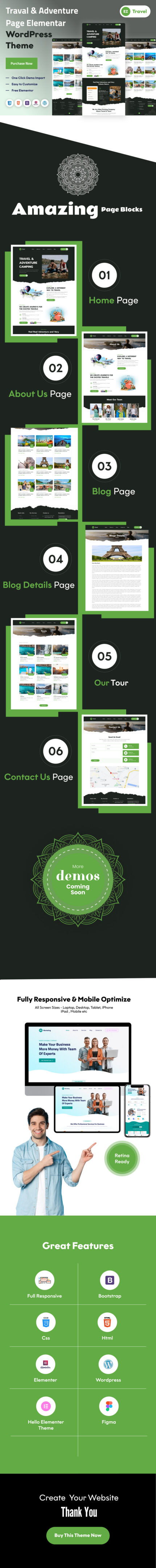 EZ Destination Travel - WordPress Theme for Travel Enthusiasts - Features Image 1