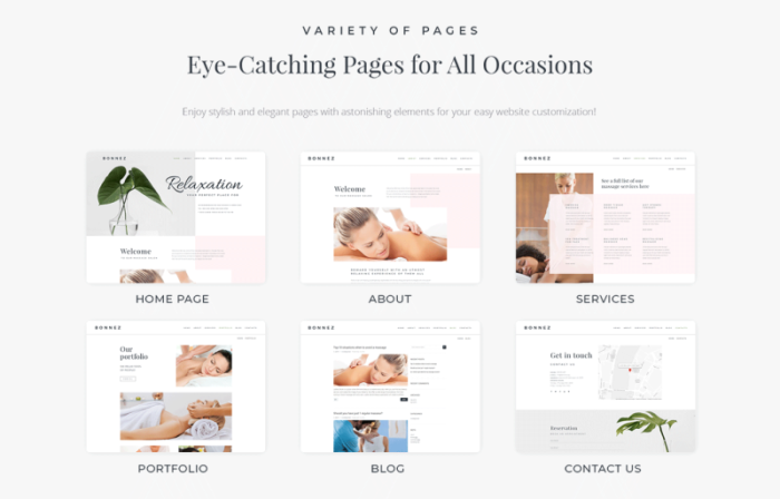 Bonnez - Massage Salon Ready-to-Use Minimal WordPress Elementor Theme - Features Image 2