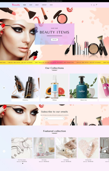 Beautify - Beauty Cosmetic Boutique skincare shopify 2.0 Theme, Shopify website template - Features Image 1