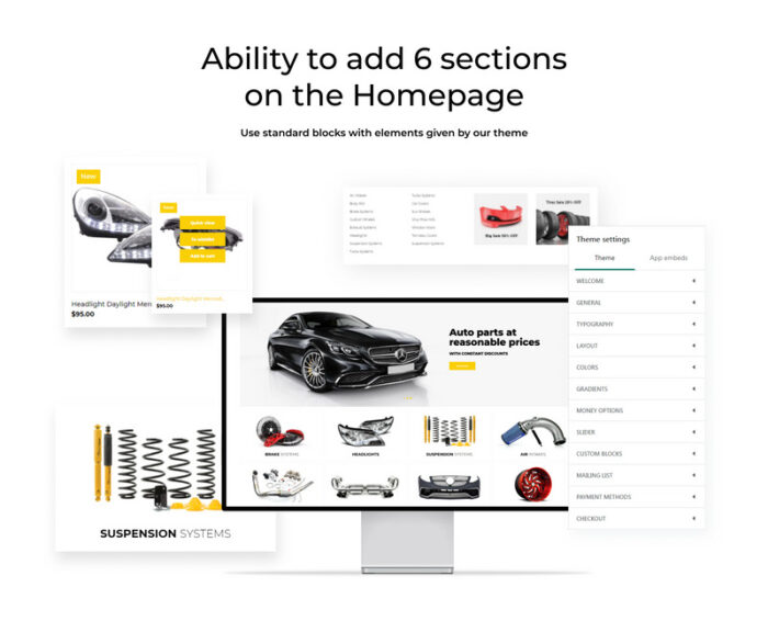 Car Tuning eCommerce Template Shopify Theme - Features Image 2