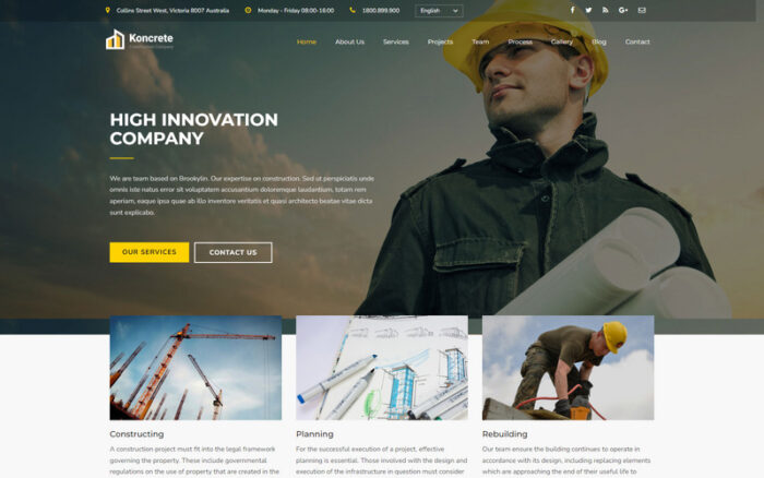 Koncrete Construction-One Page HTML5 Website Template - Features Image 1