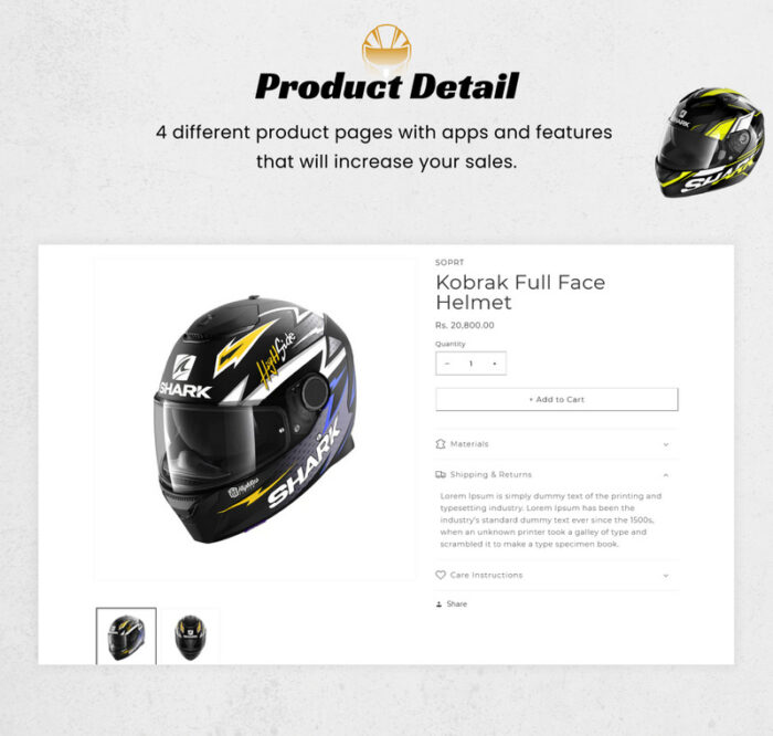 Heleman - Mega Helmets Shopify 2.0 Premium Theme - Features Image 9