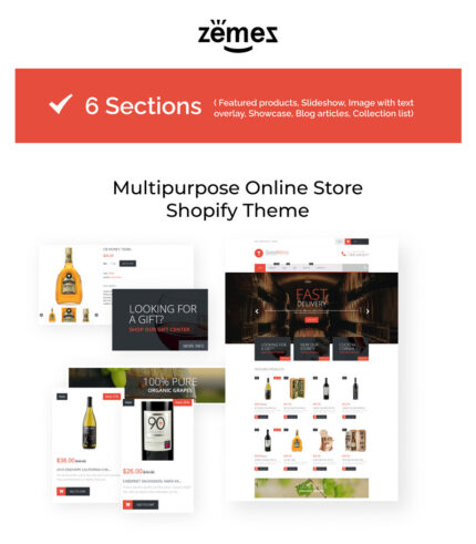 Excellent Wine Store Shopify Theme - Features Image 1