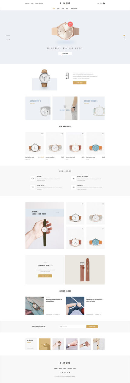 Leo Flinque - Hand Watch, Fashion & Accessories PrestaShop Theme - Features Image 1