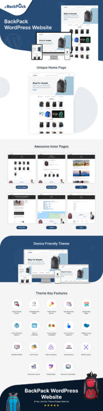 Backpack Store WooCommerce Theme - Features Image 1