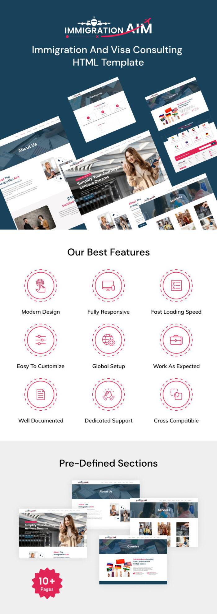 Immigration Aim - Immigration And Visa Consulting HTML Template - Features Image 1