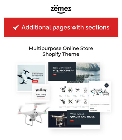 Drone & Go-pro Store Shopify Theme - Features Image 1