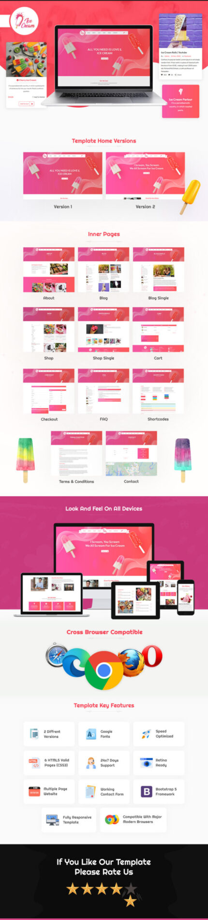 Creamy Ice Cream Shop HTML5 Website Template - Features Image 1