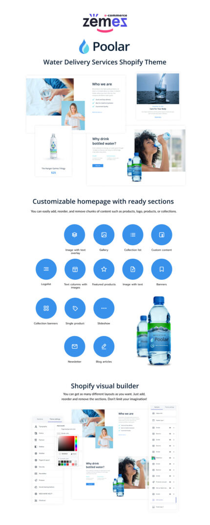 Poolar - Shopify Water Delivery Services Theme - Features Image 1