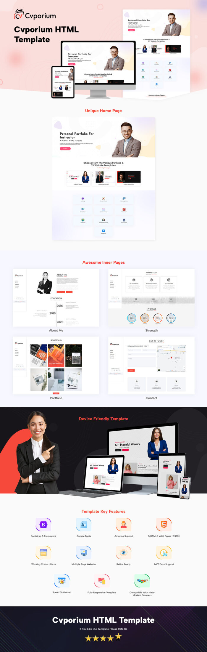 Cvporium Responsive HTML Website Template - Features Image 1