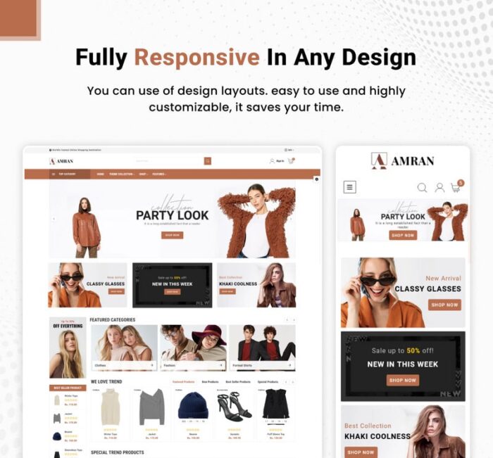 Amran - Mega Fashion Shopify 2.0 Premium Responsive Theme - Features Image 5