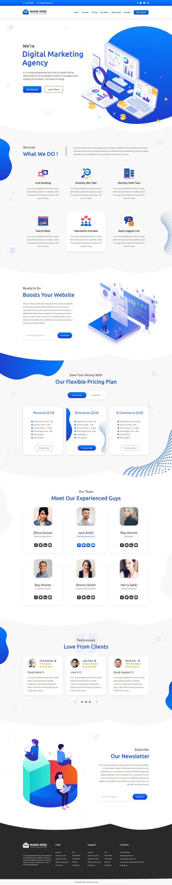 Marketing Agency One Page HTML5 Template - Features Image 1