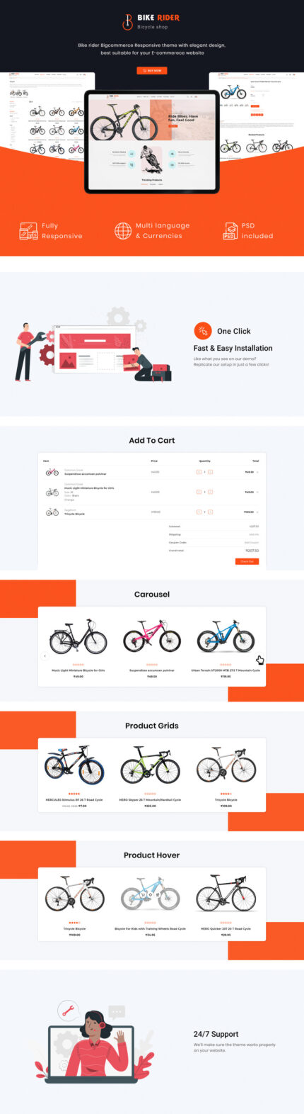 BikeRider -  Multipurpose Extreme Sports Bigcommerce Theme - Features Image 1