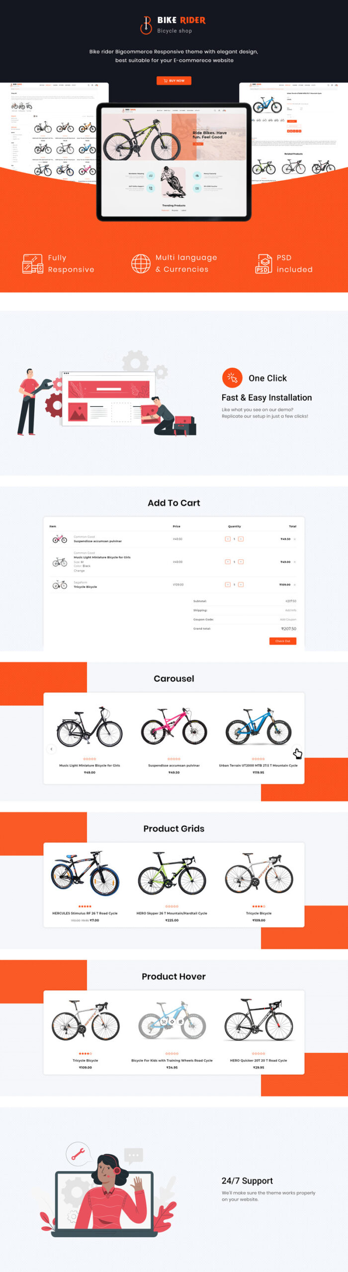 BikeRider -  Multipurpose Extreme Sports Bigcommerce Theme - Features Image 1