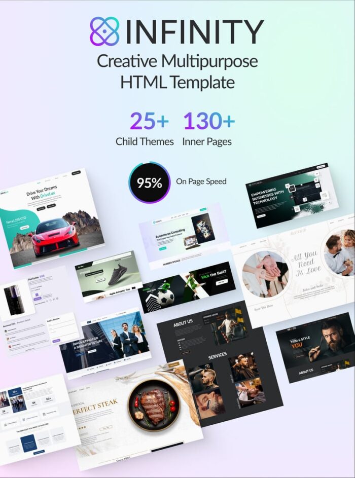 Multipurpose Infinity -  Trendy HTML Bootstrap Website Template - Features Image 1